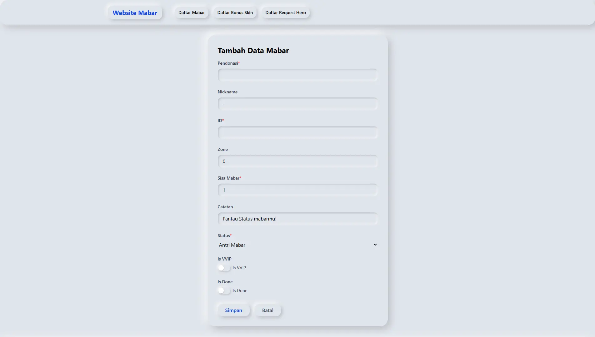 MLBB VIP Mabar Organizer — image 4 of 4