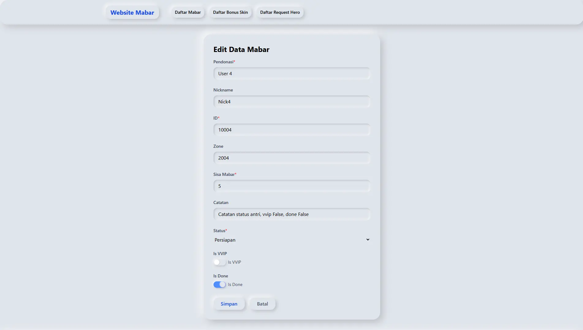 MLBB VIP Mabar Organizer — image 3 of 4