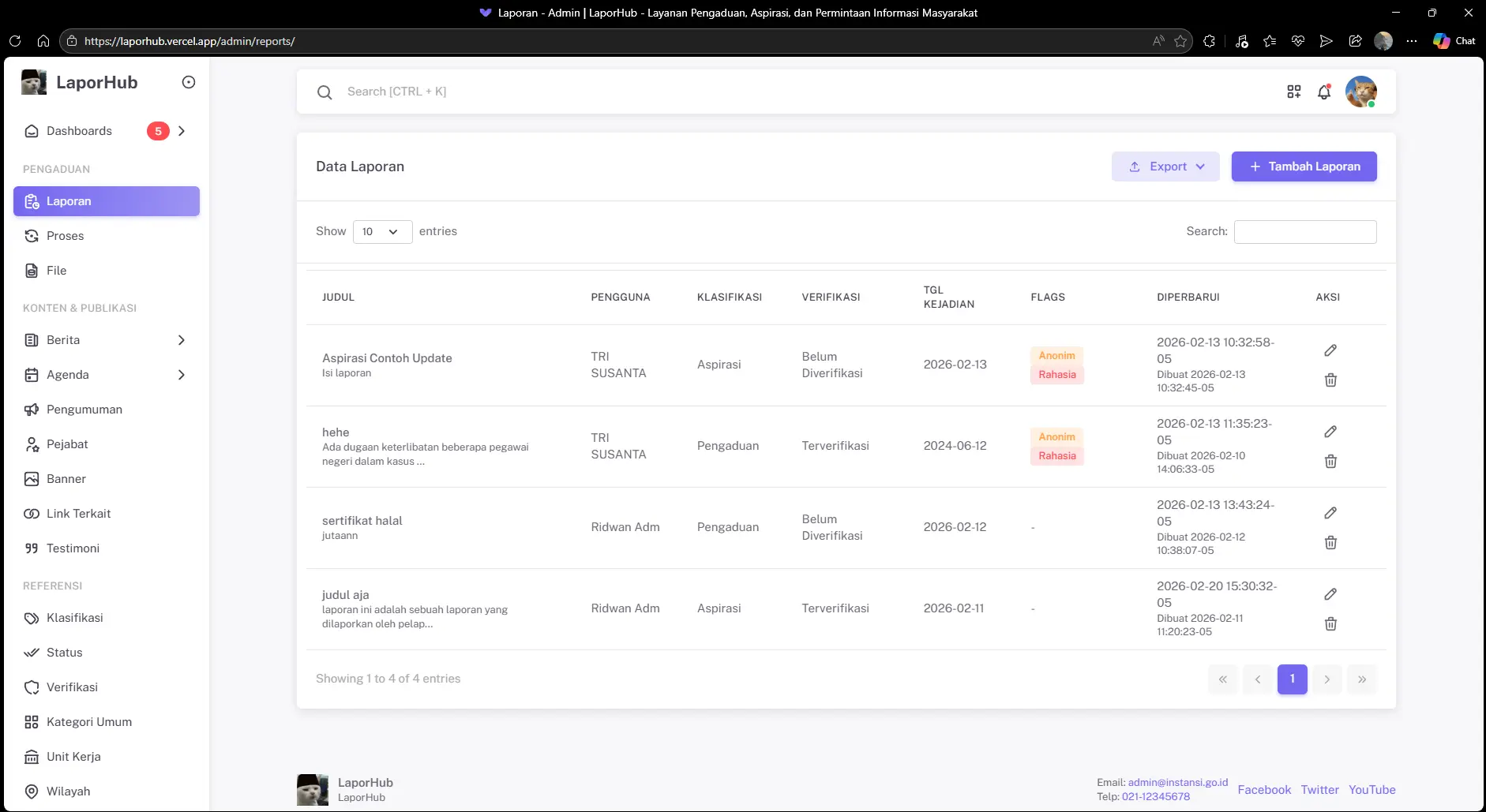 Public Reporting SaaS Platform - Ruang Media Solusi — image 1 of 2