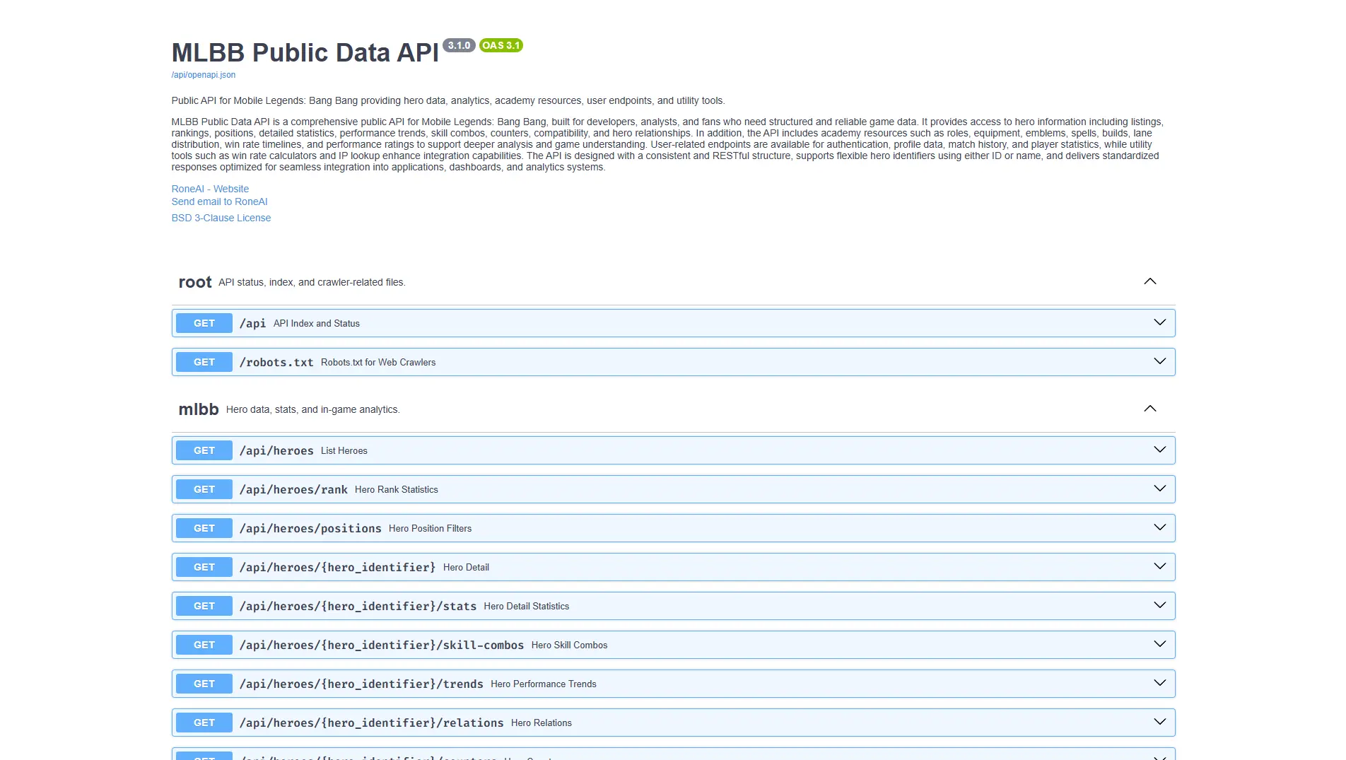 MLBB API & Web Platform — image 3 of 5